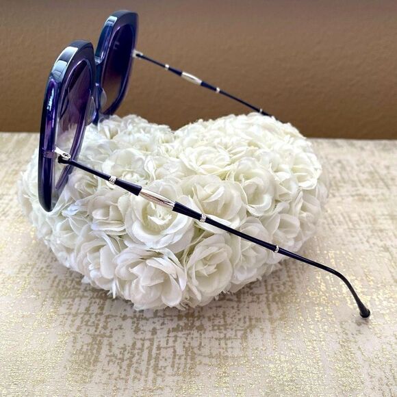 Matsuda M2035 Rectangle Sunglasses Deep Purple w/Grey Gradient Lenses. New - Picture 5 of 14